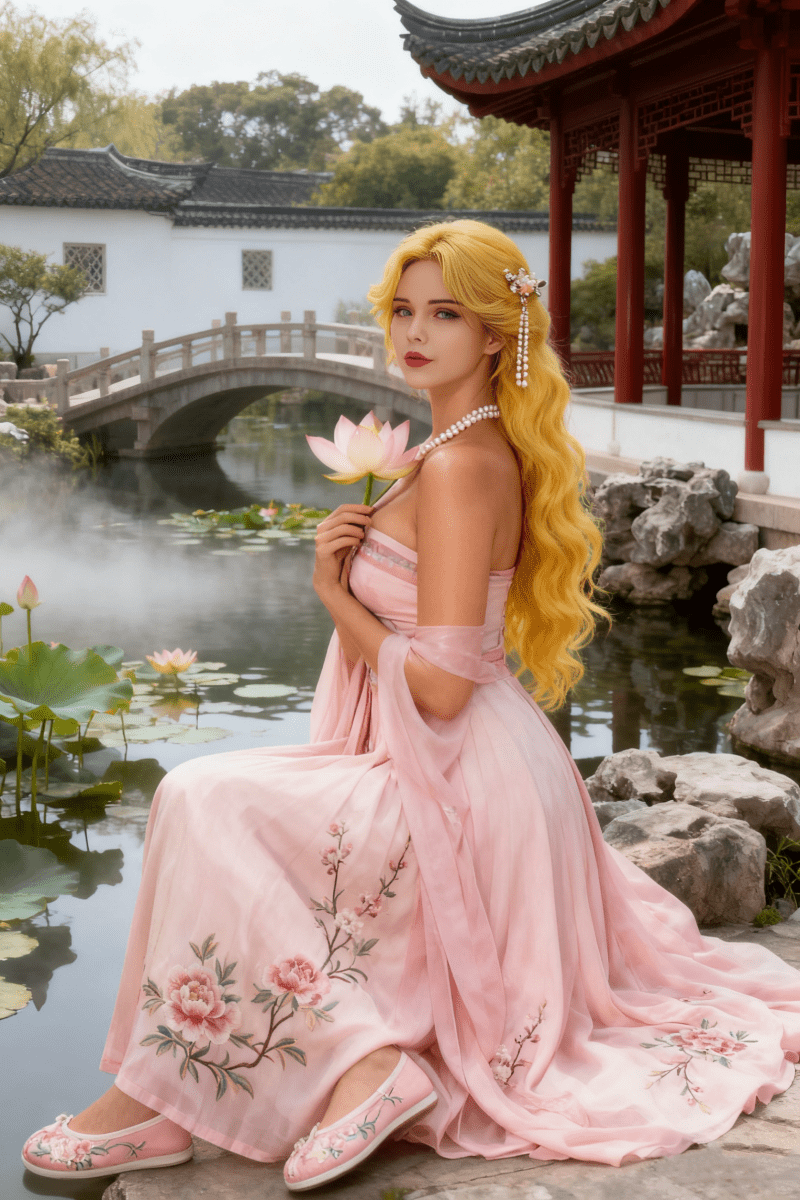 158cm Chinese Su - style garden style European beauty sex doll - Rose - Paradisexdoll