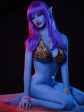 159cm/5.2ft D Cup Blue skin alien sex doll - Violet - Paradisexdoll